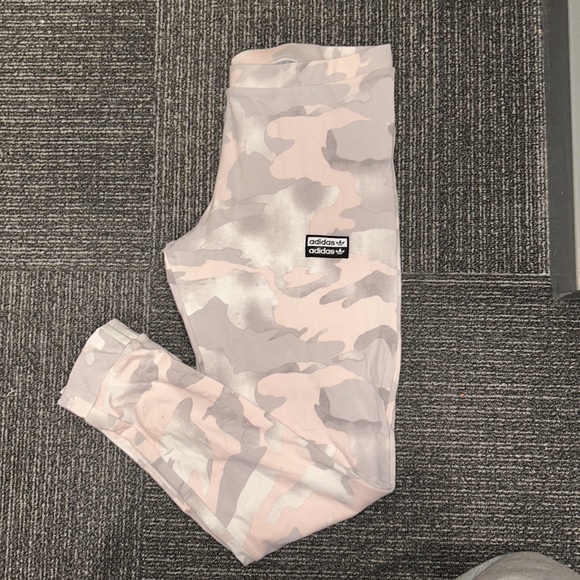 adidas Pants - Pink Adidas Camo Leggings